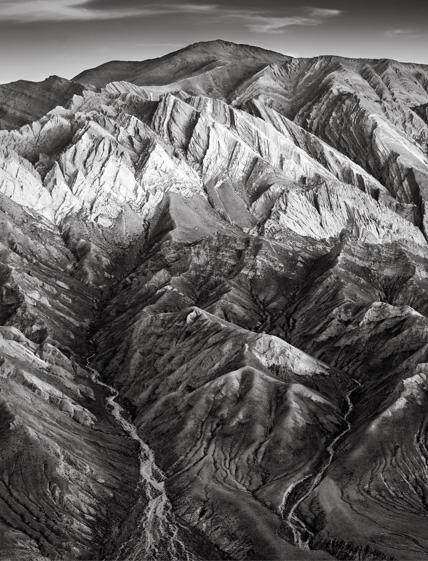Black and white landscape photograph